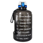 Accountability Water Bottle With Straw, Filter Net, Time Marker & BPA Free - Rezlek