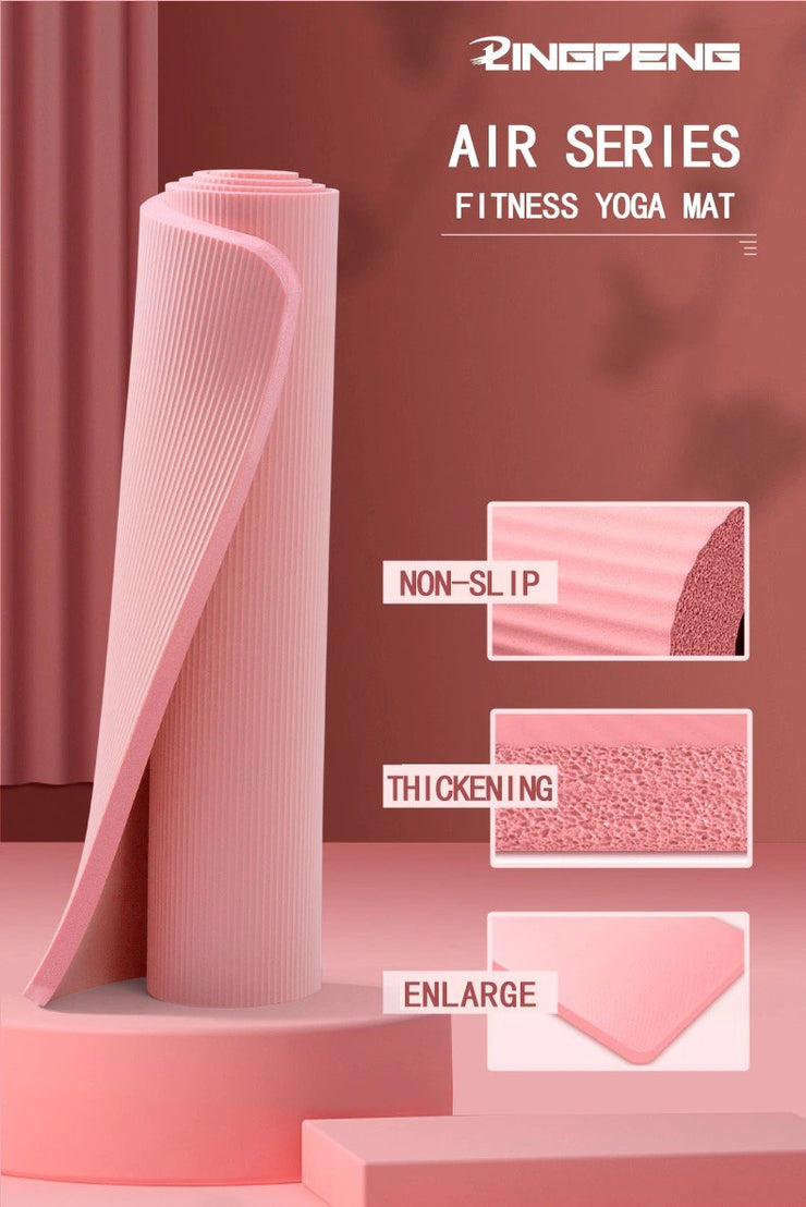 Fitness/Yoga Mat - Thick, High Density, NBR, Anti-Slip for Fitness, Yoga, Pilates and All Types of Workouts - Rezlek