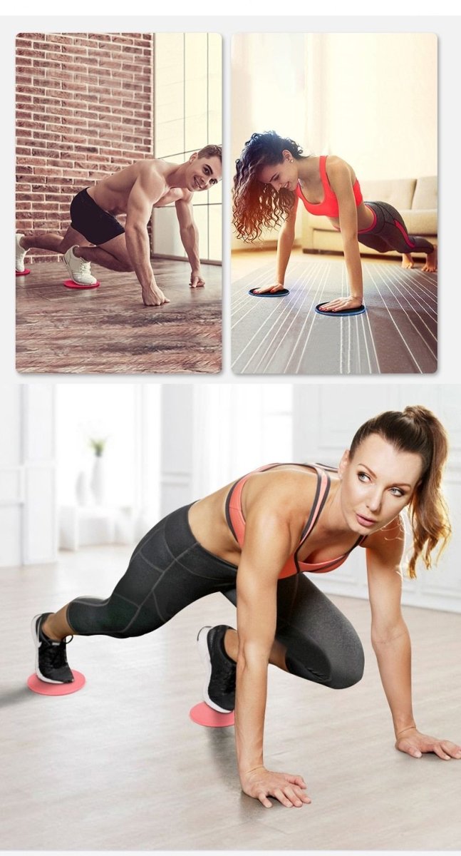2pcs Sliding Fitness Discs for Abdominal Pilates & Yoga Exercises - Rezlek
