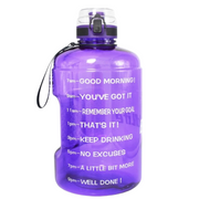 Accountability Water Bottle With Straw, Filter Net, Time Marker & BPA Free