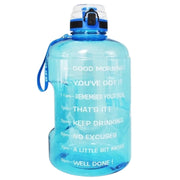 Accountability Water Bottle With Straw, Filter Net, Time Marker & BPA Free - Rezlek