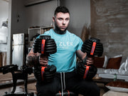 Adjustable Rezlek Dumbbells 52.5lbs-24kg - includes a digital dumbbell workout guide - Rezlek Fitness