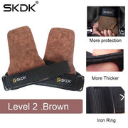 Cowhide Weightlifting Gym Gloves With Anti-Skid Grip Pads & Palm Protection (Pair) - Rezlek Fitness