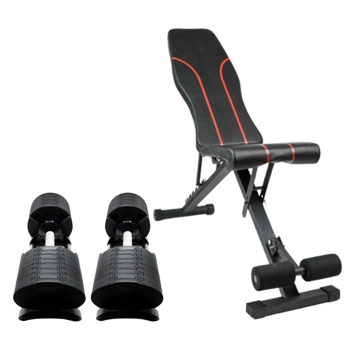 Nuo Dumbbells and Bench Bundle - Rezlek Fitness